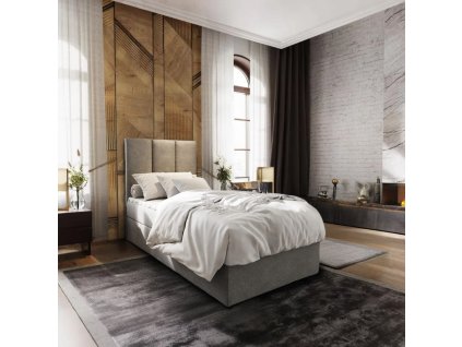 Čalouněná postel boxspring MERALIS 80x200 cm šedá – moderní elegance