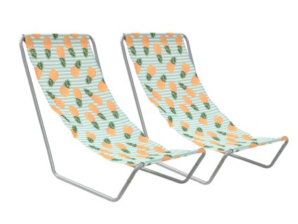 2 db összecsukható tengerparti napozóágy SAND PINEAPPLE