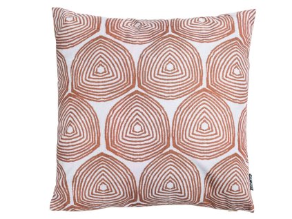 Venkovní polštář LETORIN 45x45 cm hnědý s geometrickým vzorem