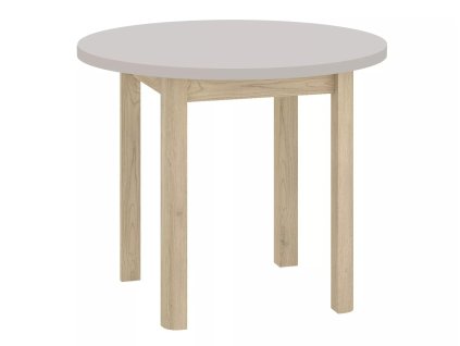 Kulatý jídelní stůl ADAM 80x80 cm v barvě kašmír a dub