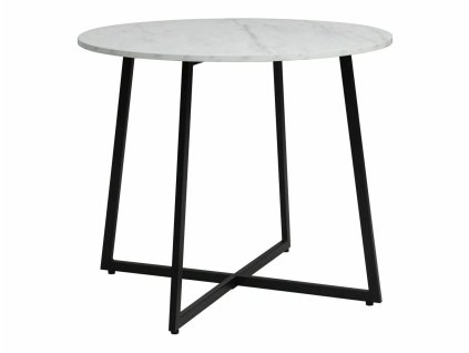 Kulatý jídelní stůl LUNA 90x90 s deskou v dekoru mramoru