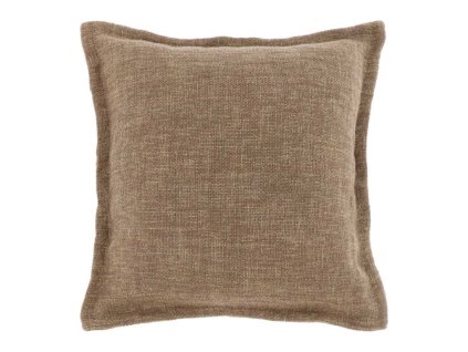 Jednoduchý dekorační polštářek NESSA 45x45 cm hnědý