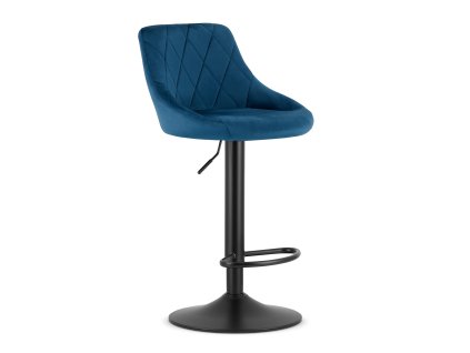 89580 akce modra barova zidle velvet kast s cernou nohou ii jakost