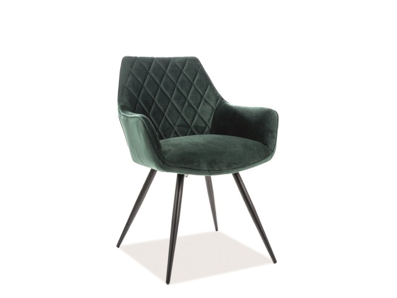 SZÉK LINEA VELVET FEKETE/ ZÖLD BLUVEL 78