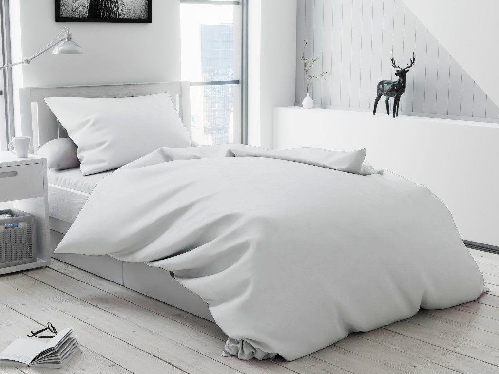 Krepp ágyneműhuzat Lux fehér bújtatós változat Ágyneműhuzat mérete: 70x90 cm; 140x220 cm akciós termékkép 1