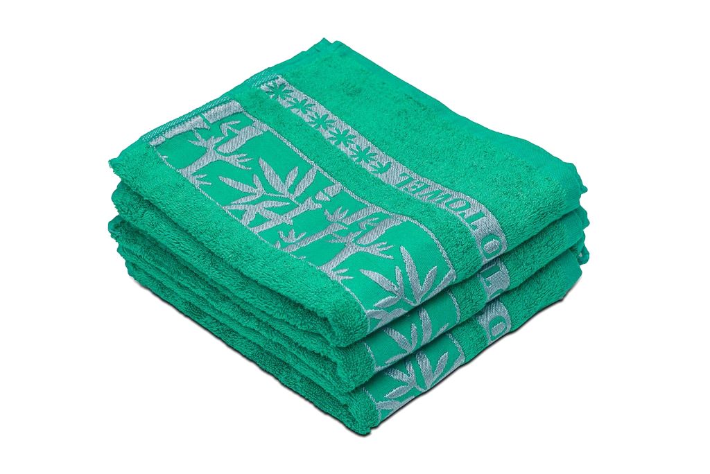 BAMBOO zöld bambusz törölköző 50 x 90 cm, 70% bambusz szál | 30% pamut