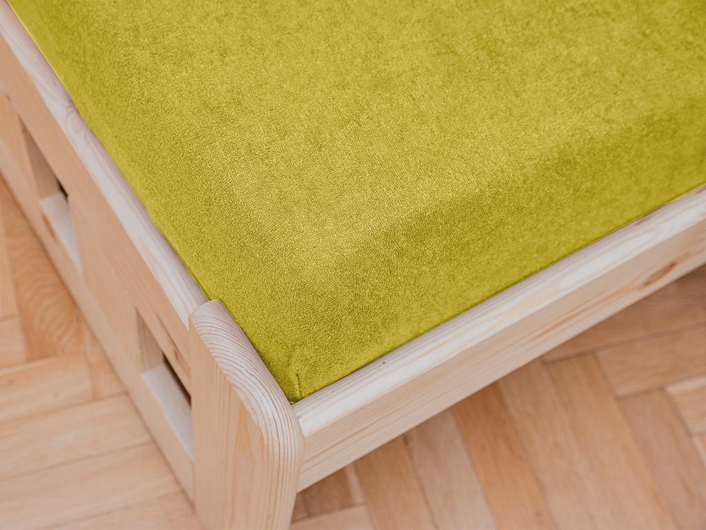 Gyerek frottír lepedő 60x120 cm sárga