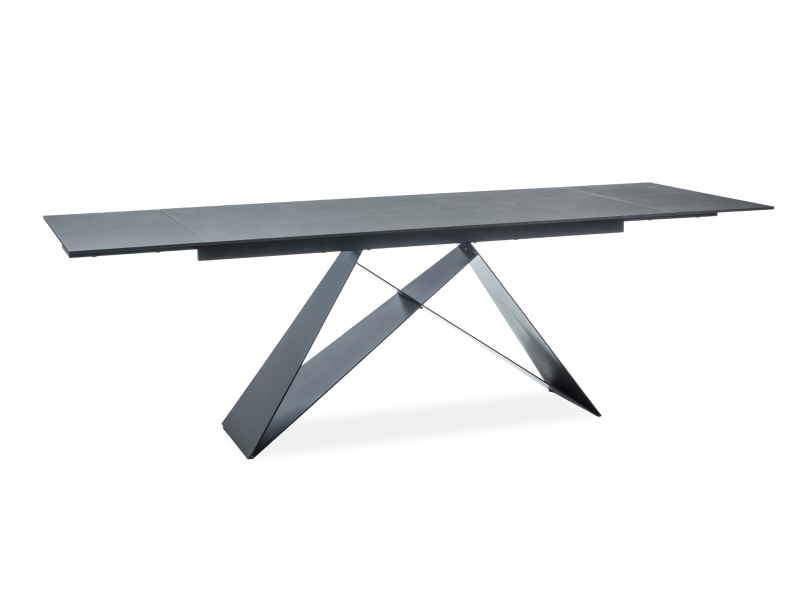 Étkezőasztal, fekete/matt, westin i (160-240)x90