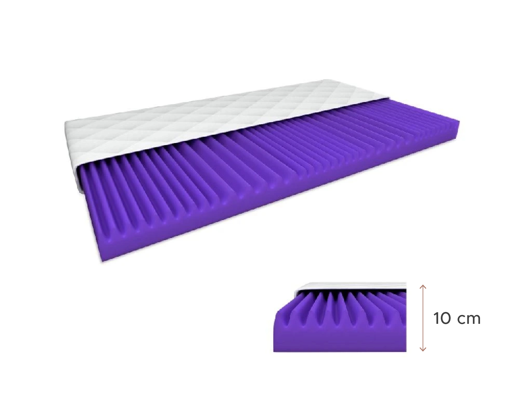 Hab matrac DELUXE  160 x 200 cm Matracvédő: Matracvédővel akciós termékkép 1