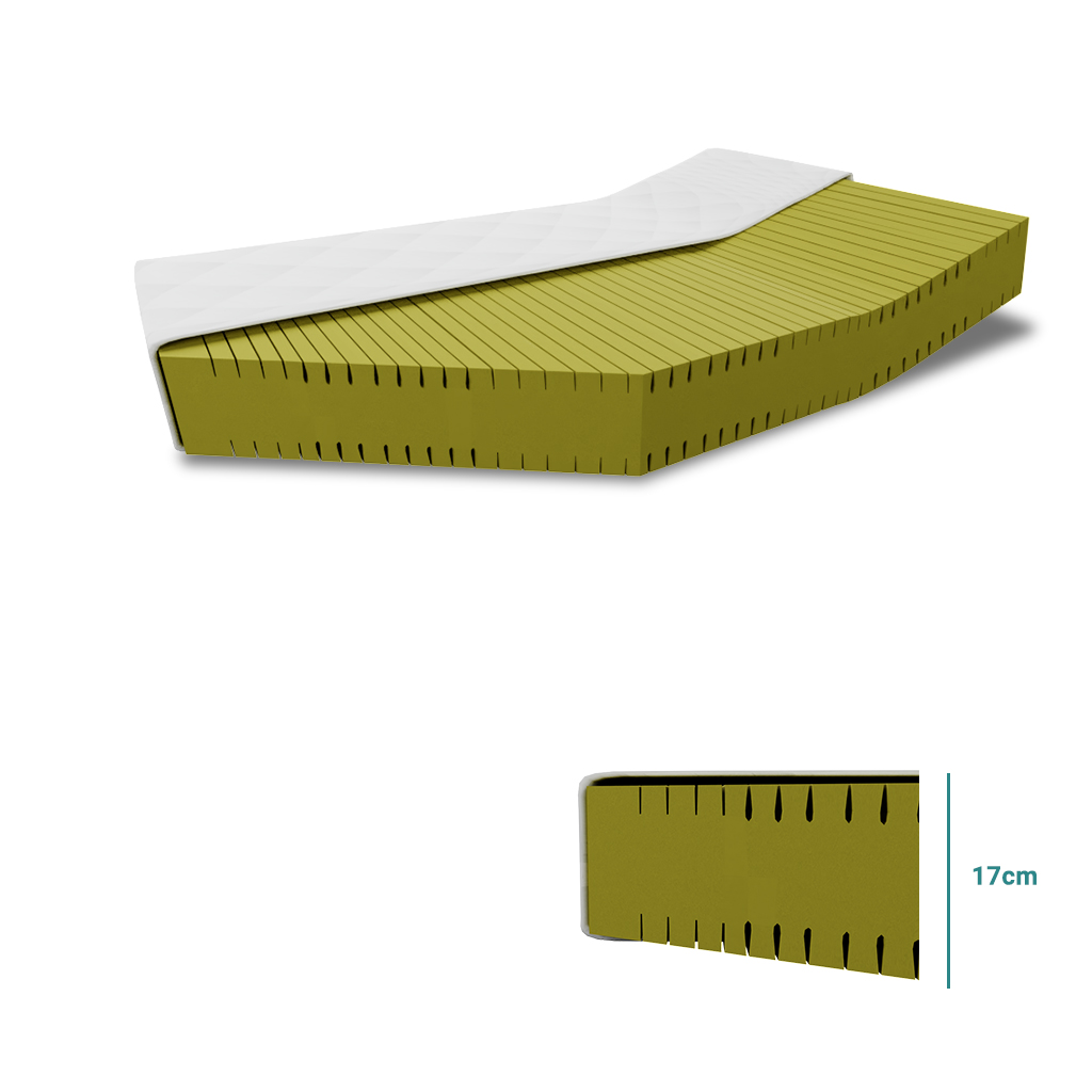 Matrac antidekubit soft 18 cm 140 x 200 cm matracvédő: matracvédő nélkül