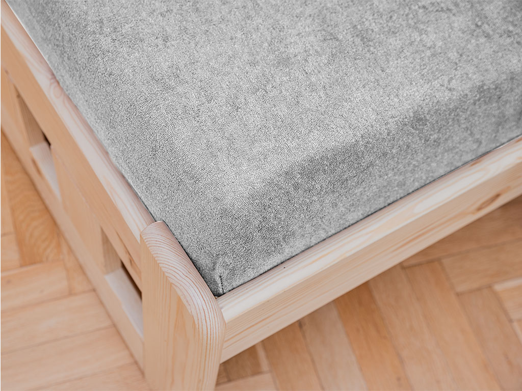 Gyerek frottír lepedő 60x120 cm világosszürke akciós termékkép 1