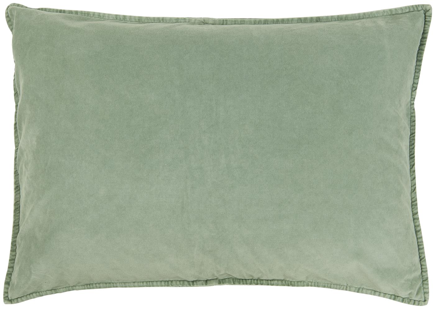 IB Laursen Zöld bársony párnahuzat MISTY JADE 72x52 cm