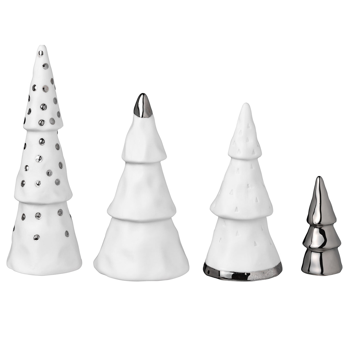 Räder Porcelán készlet WINTER FOREST ezüst színben, 4 db