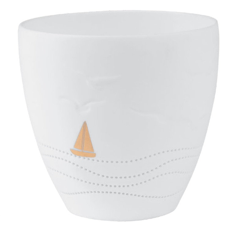 Räder LIGHT BOAT fehér porcelán gyertyatartó