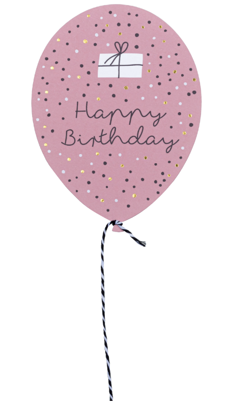Räder BALLOON HAPPY BIRTHDAY papír születésnapi üdvözlőlap