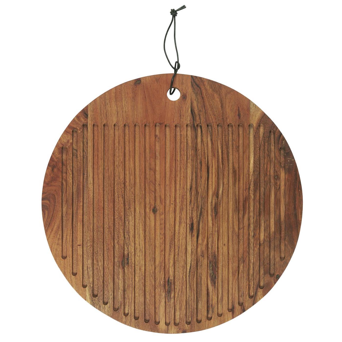 IB Laursen Fa kerek vágódeszka barázdákkal OILED ACACIA WOOD akciós termékkép 1