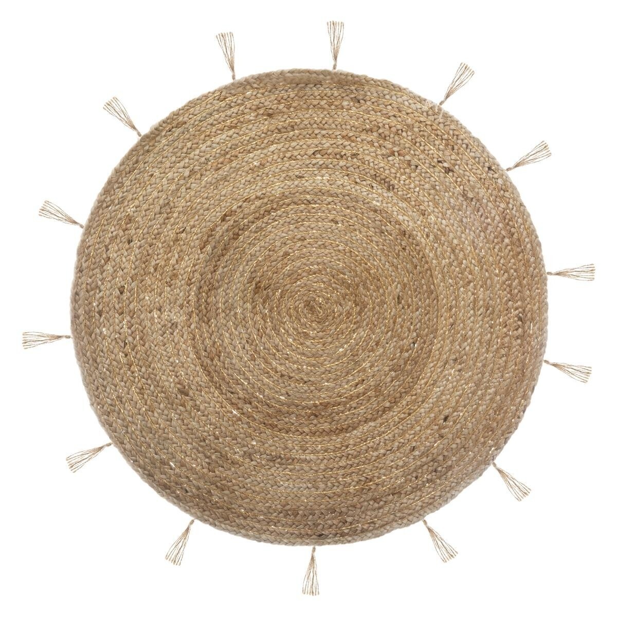 COZY LUREX kerek juta szőnyeg 80 cm