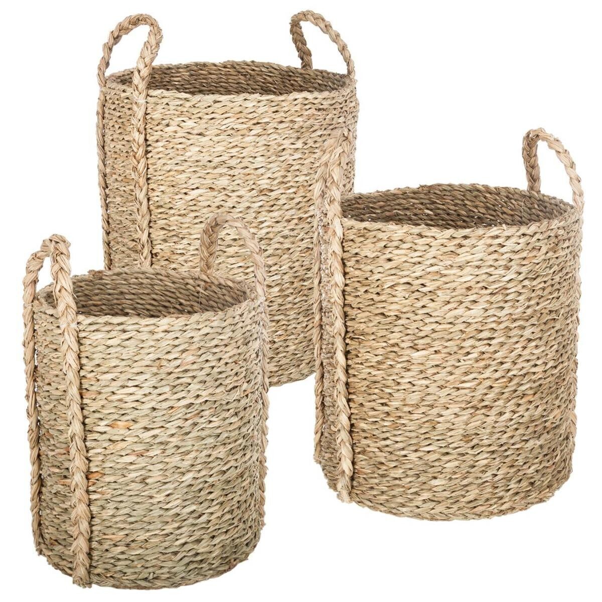 WICKER kerek kosár készlet 3 db