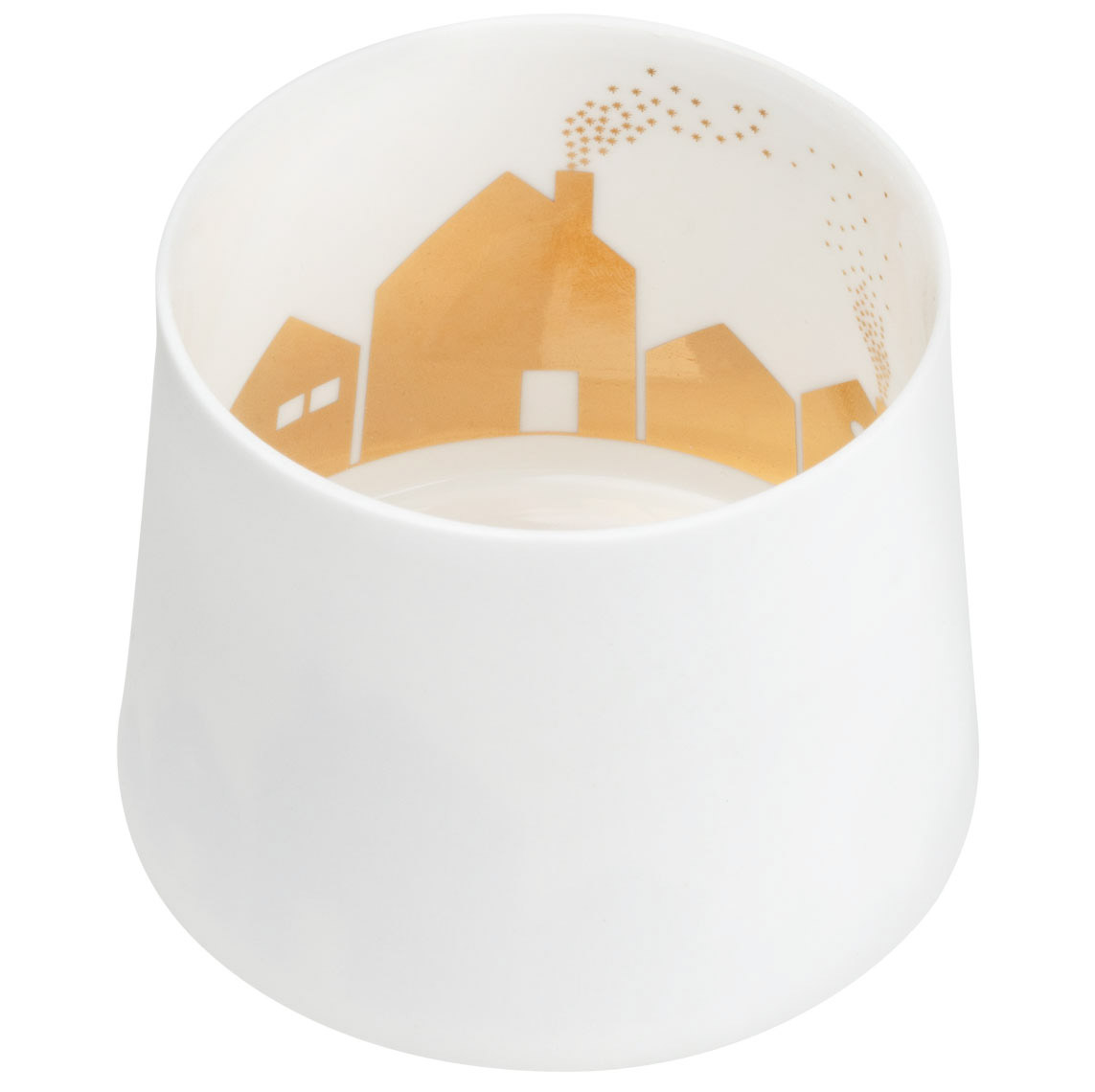 Räder TOWN fehér porcelán gyertyatartó