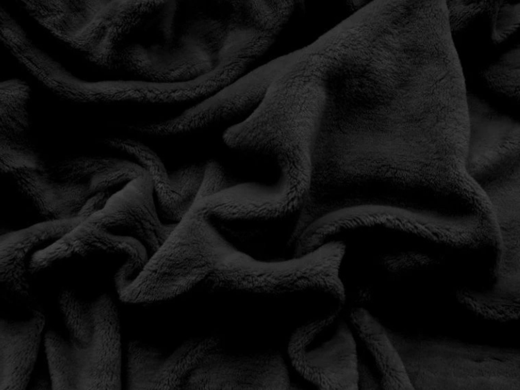 SOFT fekete mikroplüss lepedő 90x200 cm akciós termékkép 1