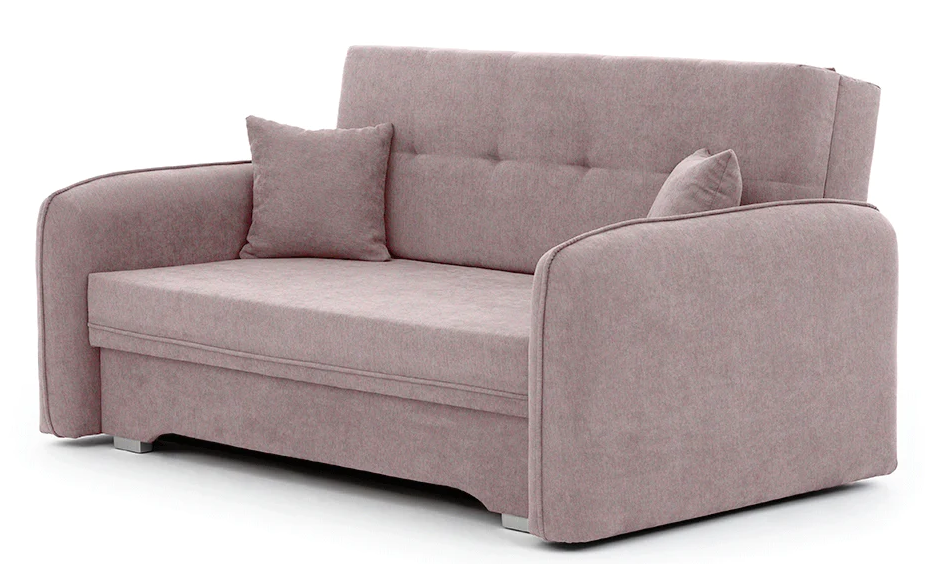Laine világos rózsaszín összecsukható háromüléses kanapé