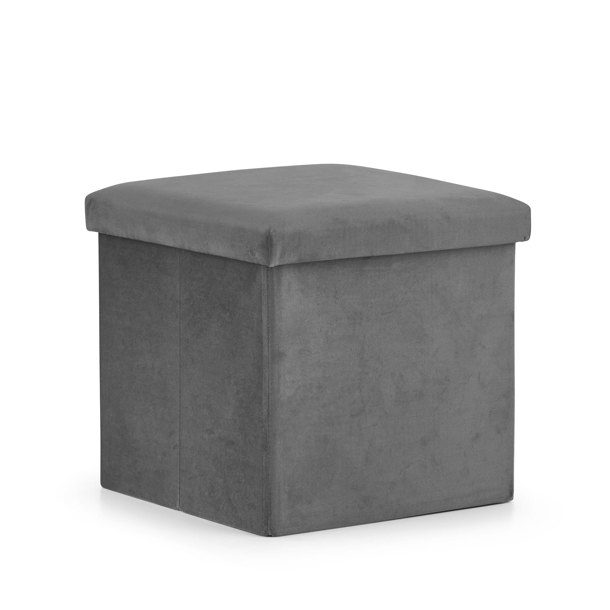 FURELA VELVET L szürke összecsukható zsámoly 38 x 38 x 38 cm akciós termékkép 1