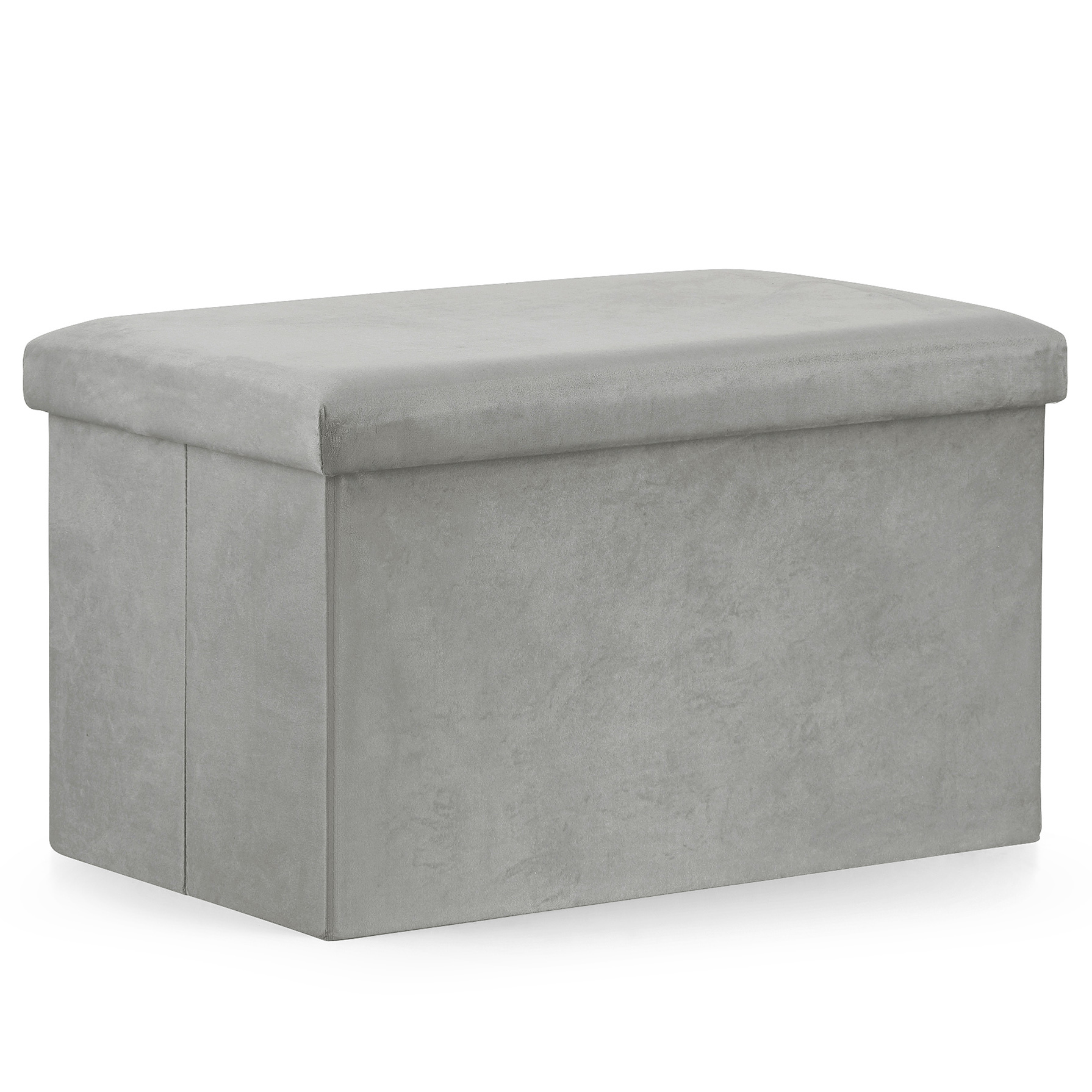FURELA VELVET XL szürke összecsukható puff 60 x 38 x 38 cm akciós termékkép 1