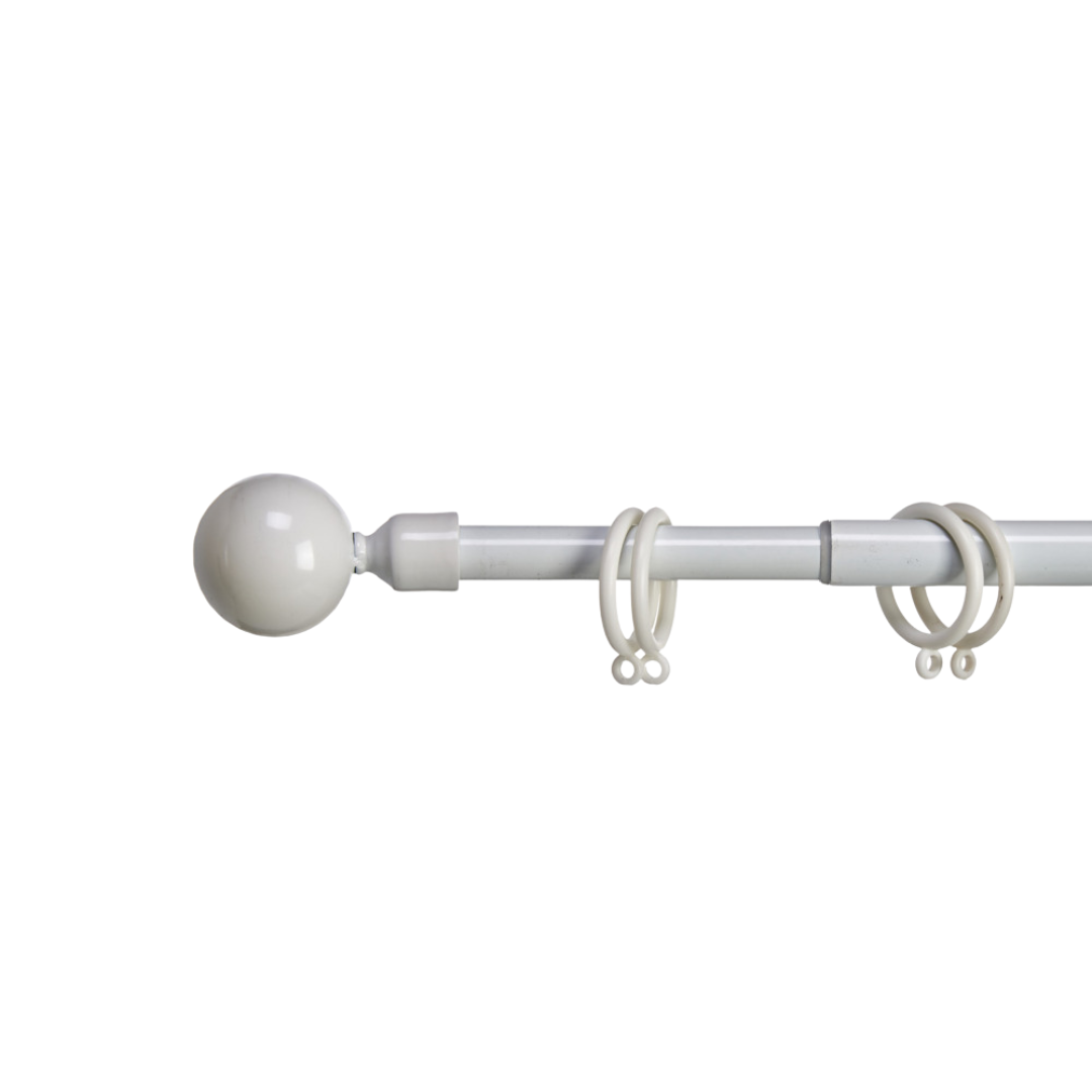 VALANCE GLOBE fehér fémkarnis 120-210 cm