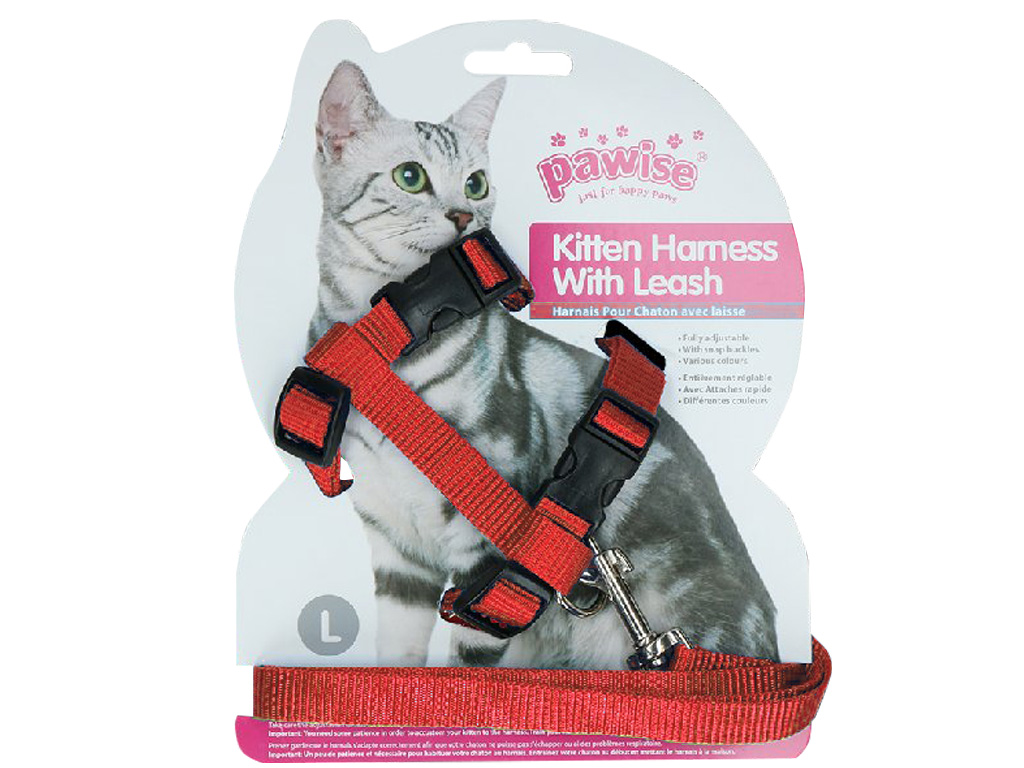 Piros hám cicáknak KITTEN HARNES akciós termékkép 1