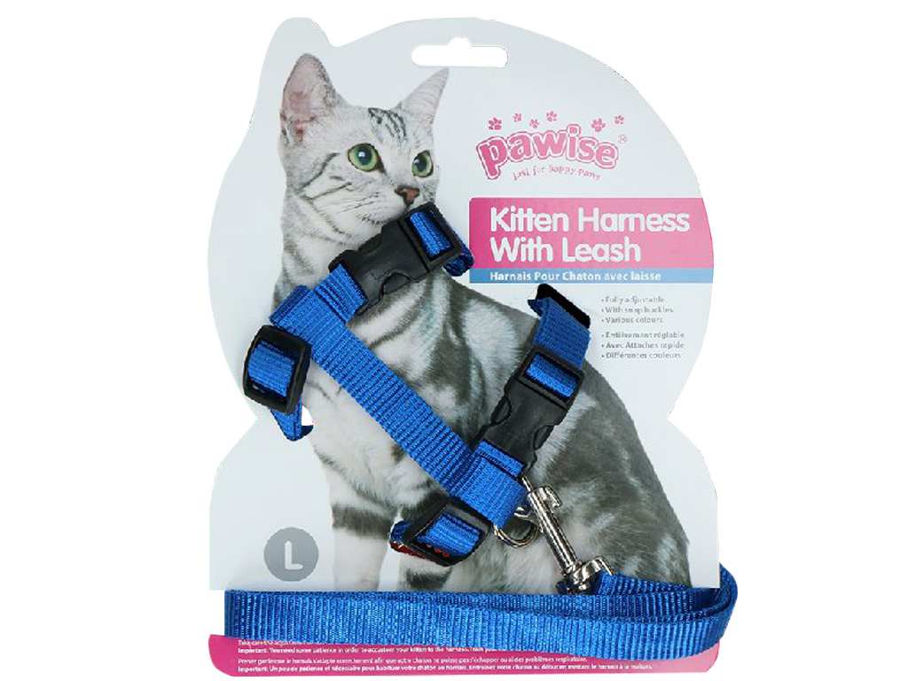 Kék hám cicáknak KITTEN HARNES akciós termékkép 1