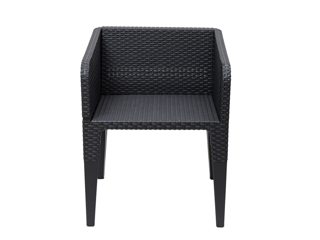 Fekete rattan fotel COLUMBIA