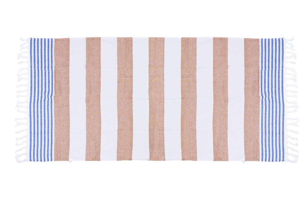 Strandtörölköző FARAO 90 x 180 cm, barna-fehér