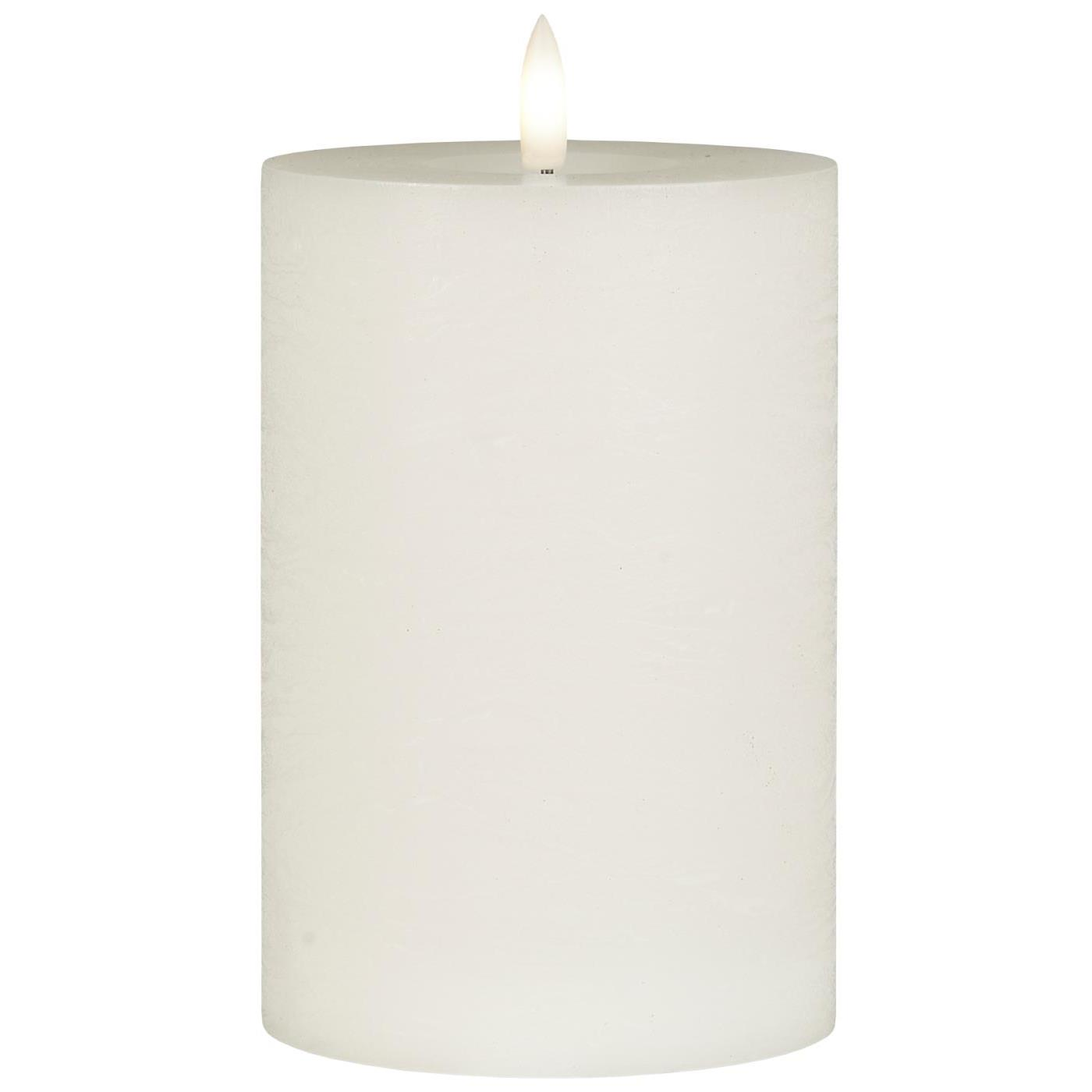 IB Laursen LED oszlopos gyertya WARM FLAME 15 cm fehér