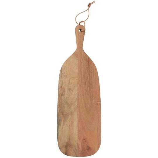 IB Laursen Fa ovális vágódeszka bőr zsinórral ACACIA WOOD - több méretben Méret: M