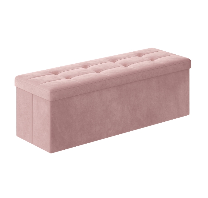 Taburette tárolóhellyel OTTOMAN 110x38 cm, rózsaszín akciós termékkép 1