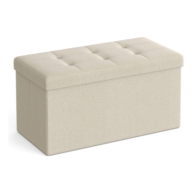 Taburette tárolóhellyel OTTOMAN 76x38 cm, krém akciós termékkép 1
