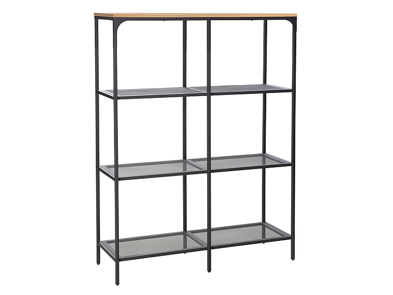 Fém polc LEX A 100x36x136 cm fekete