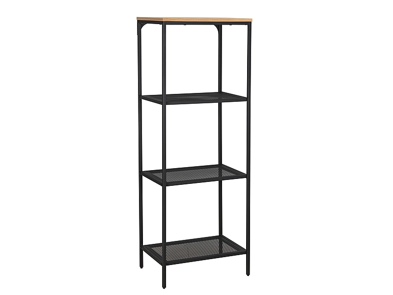 Fém polc LEX B 50x36x136 cm fekete akciós termékkép 1