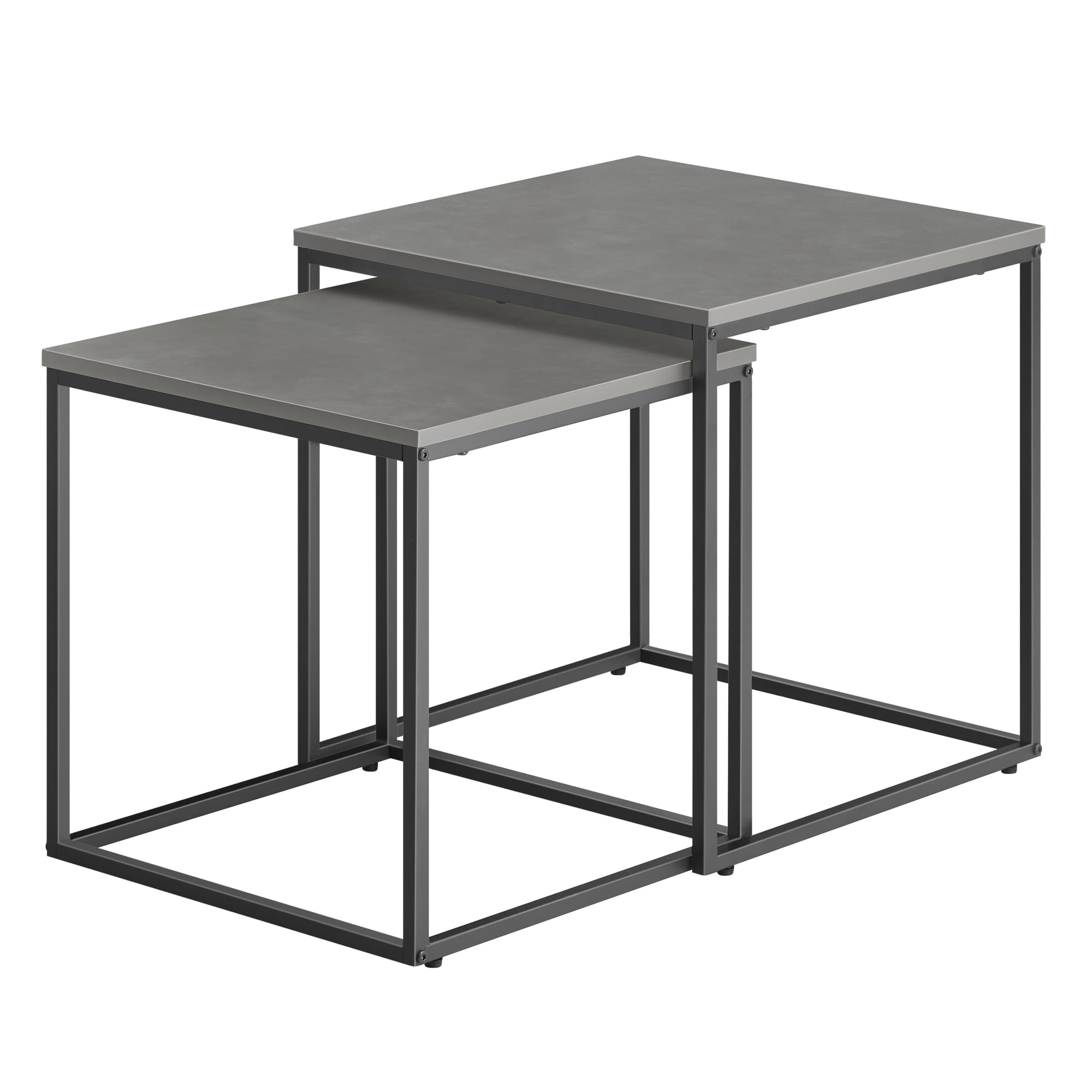 2 db QUADRO dohányzóasztal készlet, szürke