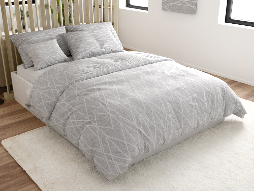 Renforcé pamut ágynemű GRAY STRIPES szürke Ágyneműhuzat mérete: 70 x 90 cm | 140 x 200 cm akciós termékkép 1
