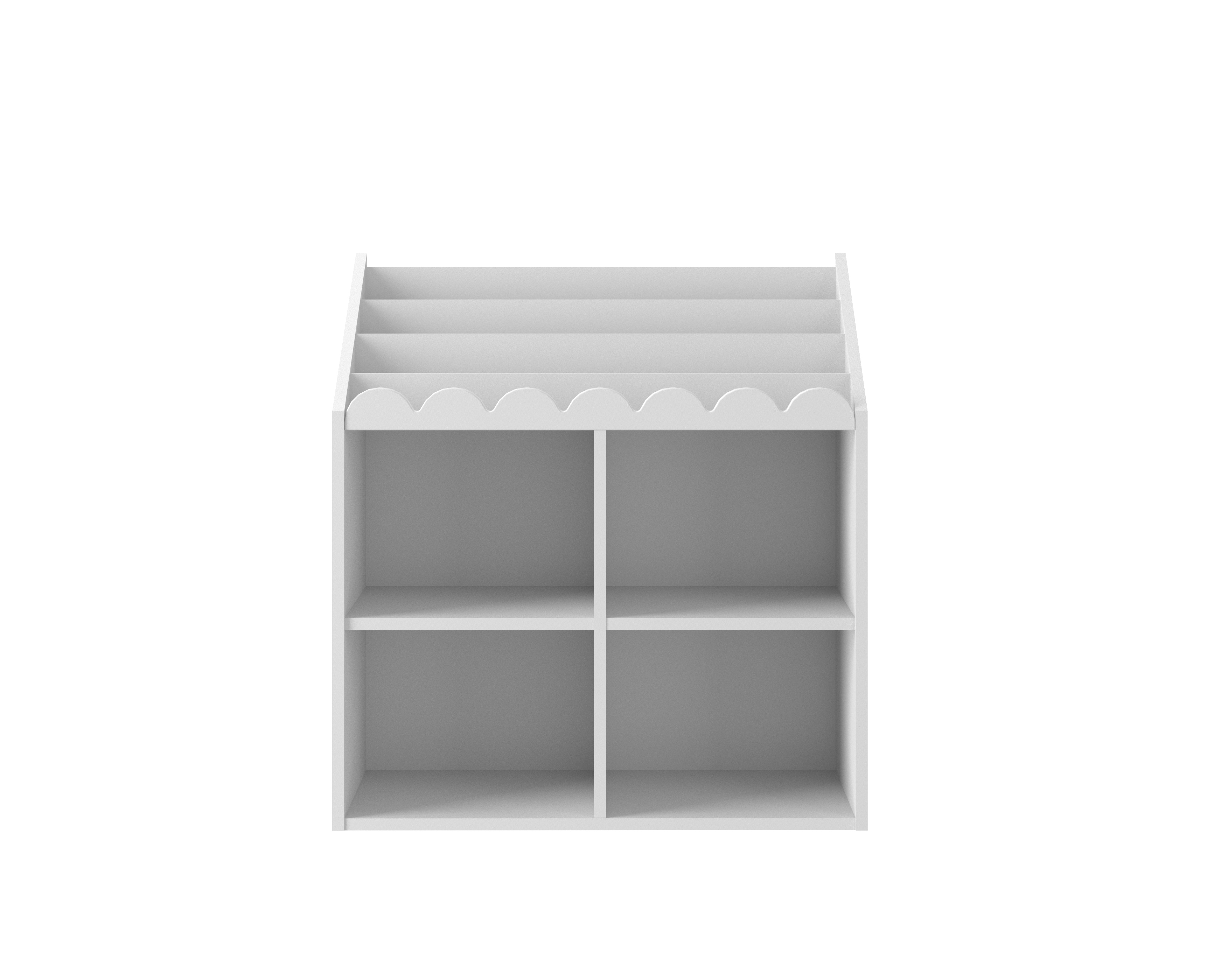 Gyerekkönyvtár BOOK NOOK SNOW 71x76 cm, fehér
