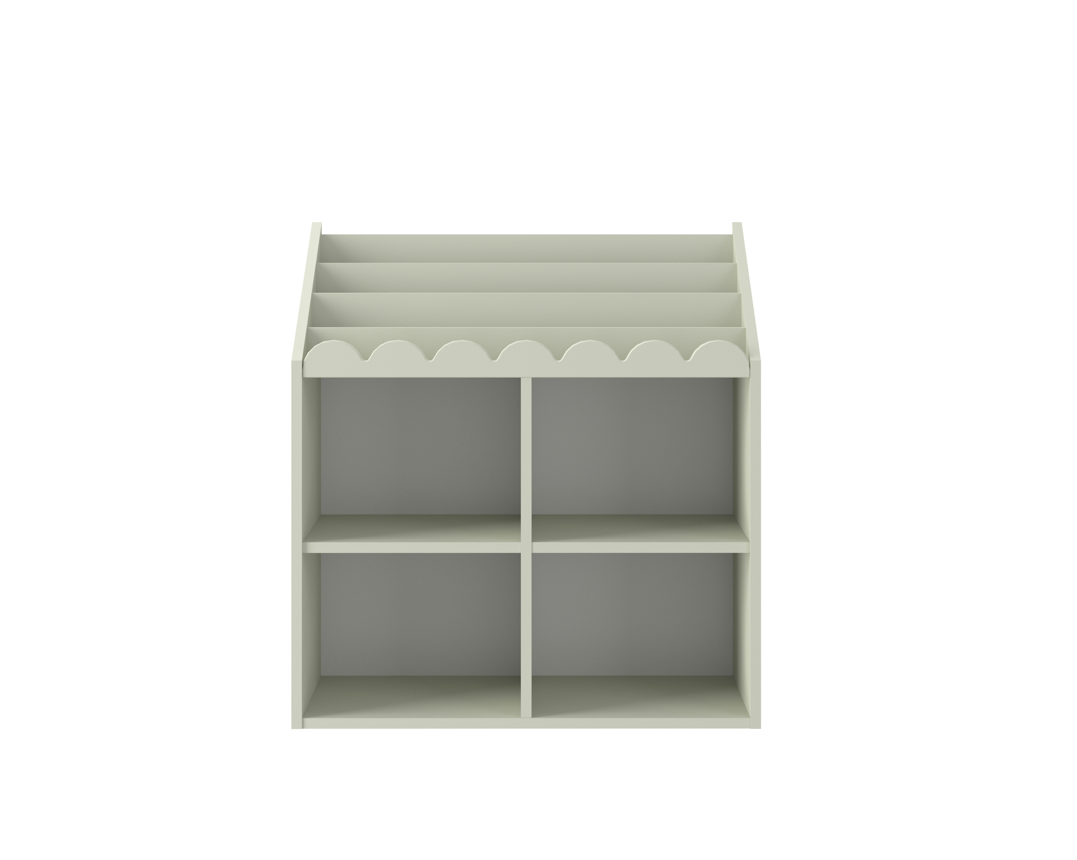 Gyerekkönyvtár BOOK NOOK SAGE 71x76 cm, világos zöld