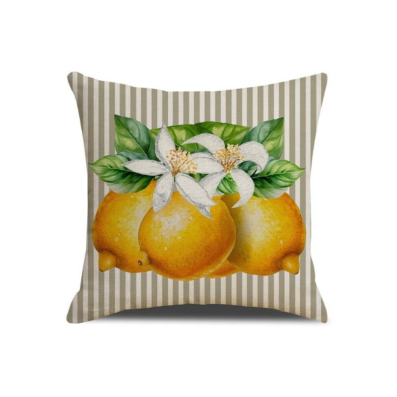 Párnahuzat LEMON BLOOM 45x45 cm, bézs akciós termékkép 1
