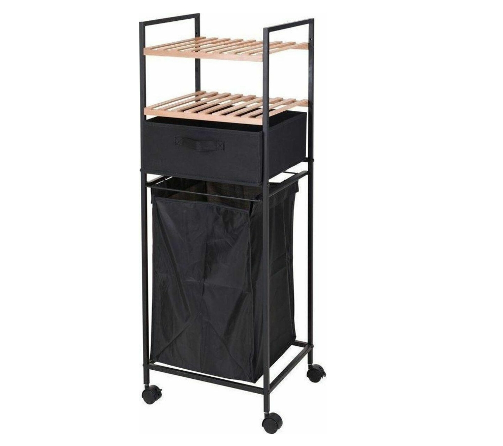 Mobil ruhakosár polcokkal és fiókkal GARMENT 38x105 cm akciós termékkép 1