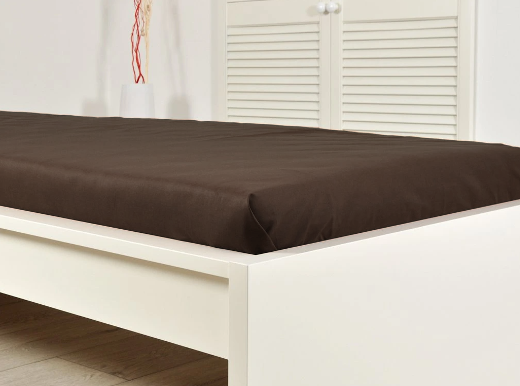 Jersey lepedő ALVORA 180x200 cm sötétbarna akciós termékkép 1