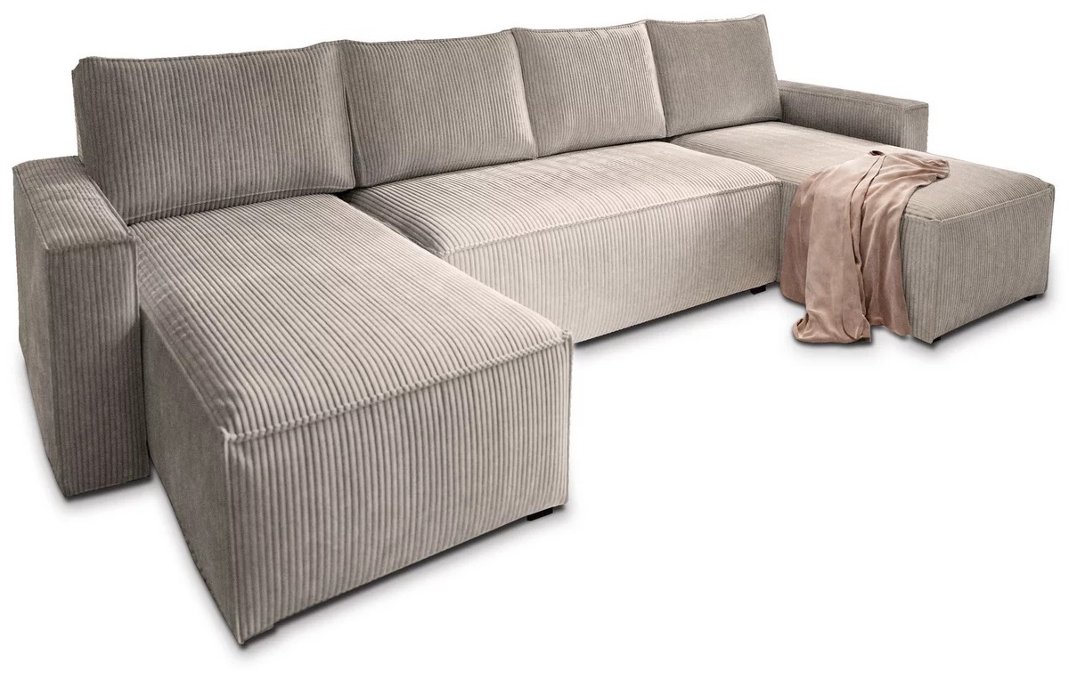 U alakú ülőgarnitúra SMART COSARO 295x140 cm, bézs akciós termékkép 1