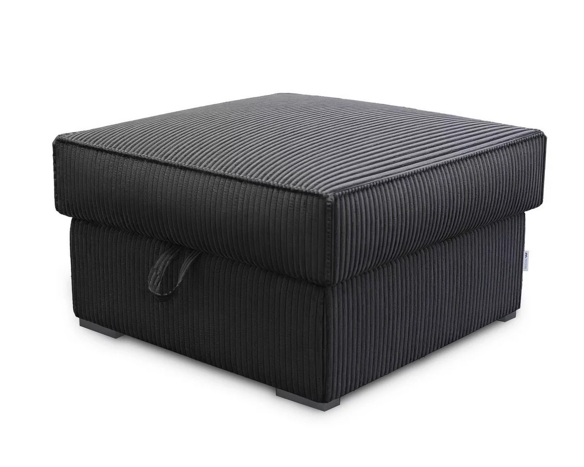 Fekete SMART COSARO tárolós puff, 65x65 cm akciós termékkép 1