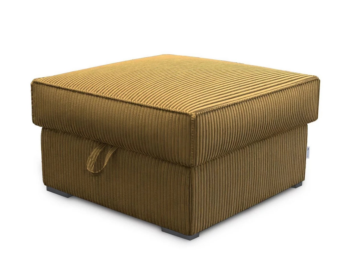 Mustársárga SMART COSARO tárolós puff, 65x65 cm akciós termékkép 1