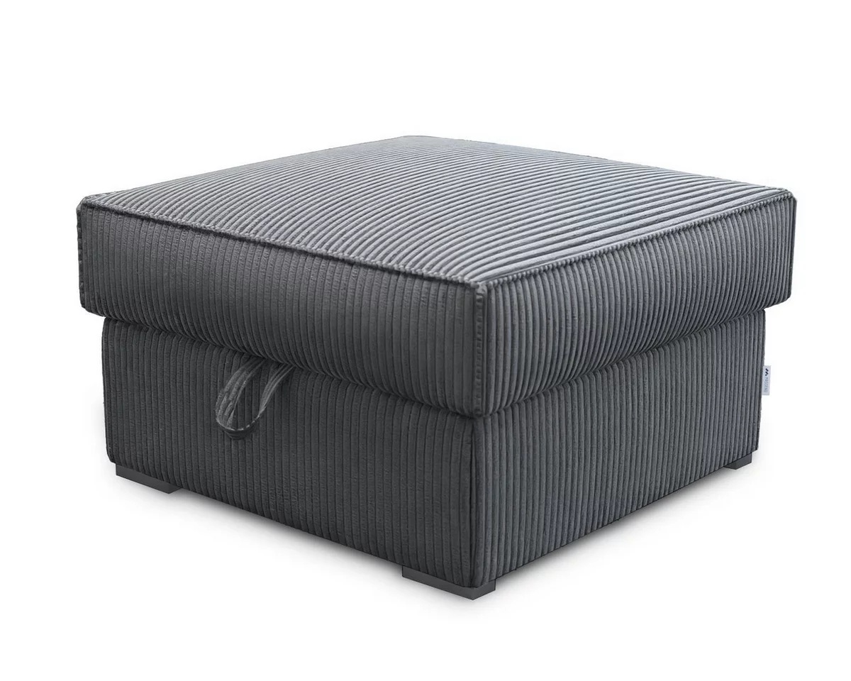 Szürke SMART COSARO tárolós puff, 65x65 cm akciós termékkép 1