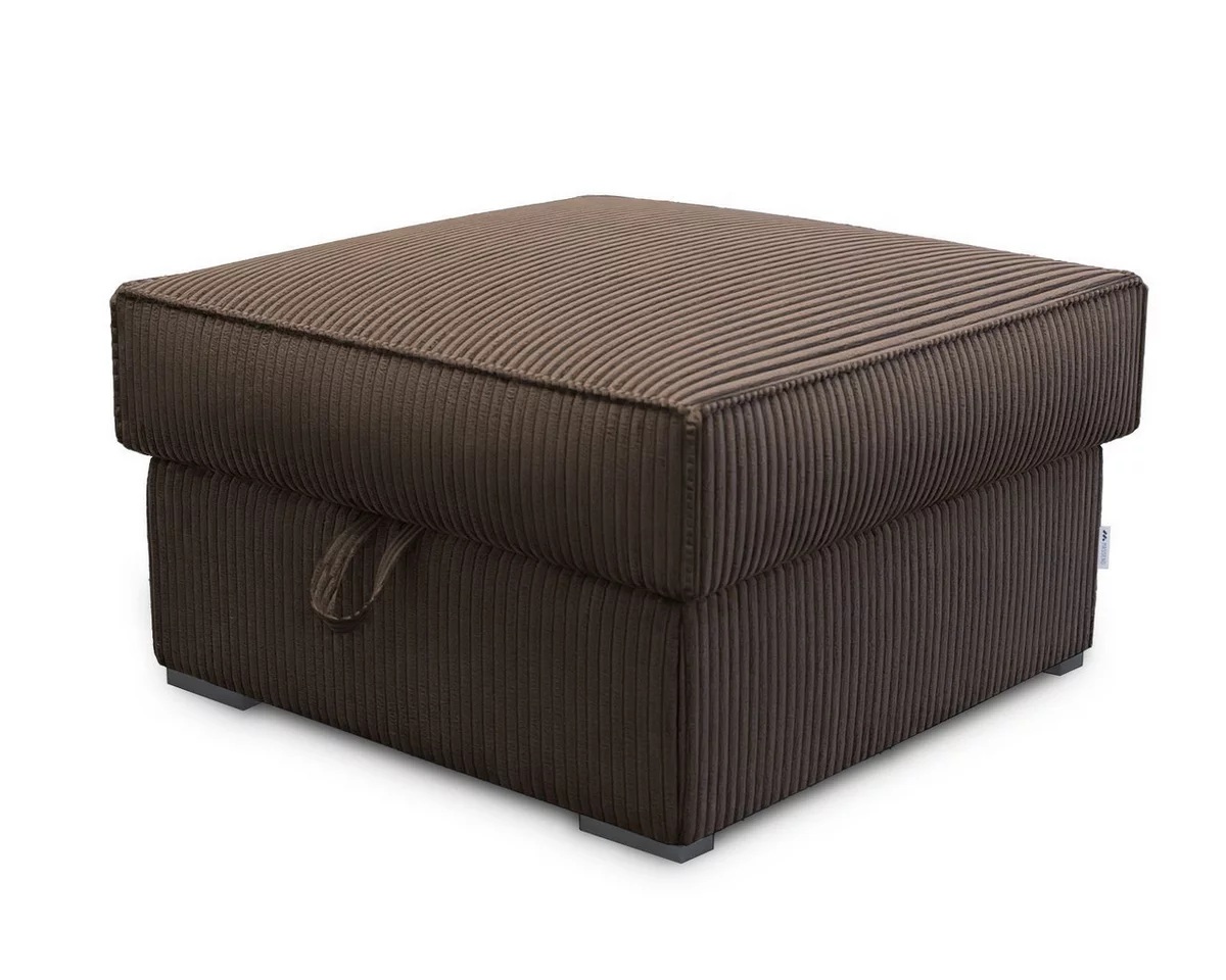 Sötétbarna SMART COSARO tárolós puff, 65x65 cm akciós termékkép 1